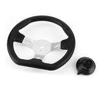 Volant de Course Volant 270mm Volant Universel en Alliage D'aluminium Volant pour GO Kart SUV Accessoire de Chariot de Course