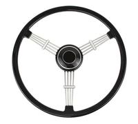 Volant de course Volant 3 Branches 400 Mm Pour Porsche 356 A B C 1950-1966 Classic Vintage(Noir)