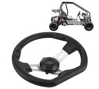 Volant de Direction, Volant de Course en Alliage D'aluminium ABS Noir de 10,63 Pouces, Volant de Conception Universelle pour Chariot de Course GO Kart