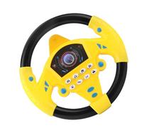 Volant de jeu - Volant de siège avant du passager pour enfants | Contrôleur de conduite simulé son musical | Jouet avec son électrique | Faux volant avec ventouse pour éducation