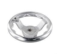 Volant de machine en fonte d'acier chromé à 3 rayons pour une utilisation avec emballage, soudage, impression et équipement CNC (12,7 cm)