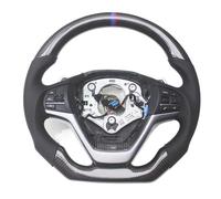 Volant de rechange en fibre de carbone véritable avec revêtement en cuir, compatible pour BMW X5 F15 F85 X6 F16(With Shift Paddles)
