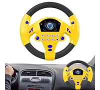 Volant de Simulation pour Siège Passager - Éducation Précoce et Développement Intellectuel Enfant | Jouet de Conduite avec Effets Sonores Filles Garçons 20cm