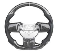 Volant de sport automobile Compatible Avec Jeep Pour Wrangler JK JKU Pour Rubicon Pour Gladiator 2011 2012 2013-2017 Volant Voiture PU Préforé Fibre Carbone(Style 4)