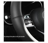 Volant de Voiture Housse Volant Cuir Microfibre pour Suzuki pour Swift 2017 2018 2019 2020 2021 2022 Accessoires Auto Housse de Volant Voiture(Blanc)