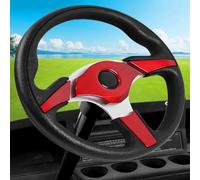 Volant de voiturette de golf pour EZGO RXV & TXT, Club Car DS, Club Car Precedent Tempo, Yamaha (volant rouge 2)