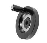 Volant en bakélite solide for Machine à tour, volant de commande noir avec poignée rotative 1 pièce(10MMx63MM)