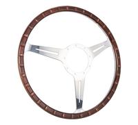 Volant en bois pour Volkswagen Combi 75 ->79, complet avec moyeu + bouton