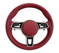 Volant en cuir compatible avec Porsche Cayenne, Boxster, Panamera, Cayman, 911, 991, 992, 958, 981, 970, 997 et 718. Installation facile (Plug and Play)(A)