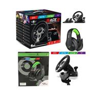 Volant et pédales de jeu Race Pro Wheel 2 Xbox Séries XS PS4 SWITCH PC SPIRIT OF GAMER + CASQUE GAMER XS PS4 PS3 SWITCH PC