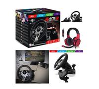 Volant et pédales de jeu Vidéo PRO Race compatible Xbox Séries X|S PS3 PS4 SWITCH PC + Casque SPIRIT OF GAMER H60 MULTI CONSOLE