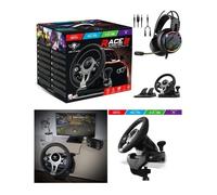Volant et pédales de jeu Vidéo PRO Race compatible Xbox Séries XS PS3 PS4 SWITCH PC + Casque SPIRIT OF GAMER PRO MULTI CONSOLE