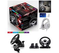 Volant et pédales de jeu Vidéo Race Pro Wheel 2 compatible Xbox Séries X|S PS4 PS3 SWITCH PC SPIRIT OF GAMER + CASQUE GAMER PS4-PS5