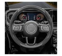 Volant Housse Volant en Daim À Boucle Antidérapante pour Jeep pour Compass pour Renegade pour Wrangler Jk JL(Ensemble 2 pièces Noir)