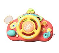 Volant Jouet Interactif - Simulateur de conduite éducative avec sons réalistes et lumières colorées, volant. Jeu de fantaisie | Jeu éducatif avec tableau d'activité, Stimule Imagin