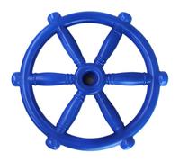 Volant Jouet pour Enfants 12x12 Pouces Couleur Unie Volant réaliste pour Enfants en Plastique Rotatif à 360 ° pour Aire de Jeux Balançoire Bateau Pirate, Bleu.