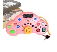 Volant Jouet pour - Jeu Éducatif Multifonctionnel Dessin Animé avec Sons - Simulateur de Conduite pour - Accueil Fête Asile Jeux Shopping Jeu en Voiture Intérieur Extérieur