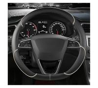 Volant Le Couvre pour Seat pour Toledo pour MII pour Arosa pour Exeo St FR Moyeux Volant Antidérapants Cuir Microfibre 38 Cm(Beige D Shape)