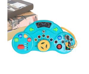 Volant Multifonctionnel pour - Éducatif avec lumière et Son, simulateur de Conduite de Dessins animés pour d'âge préscolaire, Jeu interactif sûr, Apprentissage éducatif | Jouets