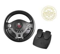 Subsonic - Volant Superdrive SV250 - Volant de Course Switch 2, Switch, PS4, Xbox Series X/S, Xbox One et PC. Diamètre 22 cm - Rotation à 180°, LIvré avec Pédales et Palettes au Volant - Noir