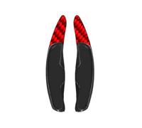 Volant Paddles Compatible Avec Pour Cayenne 2012-2014 Pour 911 2010-2015 Extension Couvercle Levier Vitesse Contrôleur Volant Voiture Accessoires Palette Changement(Carbon Fiber Red)