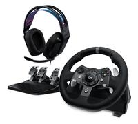 Volant + Pédalier Logitech Volant G920 + Casque G335 Noir