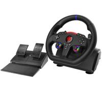 Subsonic - Volant Superdrive 270 GT-5 - Volant PS5 LED double joysticks, rotation 270°, avec pédales et palettes au volant. Compatible PS5 et PC - Noir