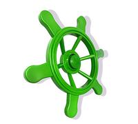 Volant pirate pour enfant - Vert pomme - 34 cm - Tour de jeu - Accessoires en plastique PEHD - Gouvernail pour tour d'escalade, balançoire, bac à sable - Avec vis et couvercle - Appareil de jeu