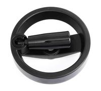 Volant pliable à rayons avec poignée tournante pliable, diamètre d'alésage central de 12 mm, volant électronique industriel pour fraiseuse de tour industrielle (noir)