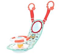 Volant pour bébé, siège de voiture rotatif à 360 °, jouet pour tout-petits | Rotation à 360° avec clics, miroir amusant pour le calme, portable pour la voiture/la maison, adapté aux tout-petits