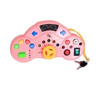 Volant pour enfants | Jeu éducatif multifonctionnel de dessin animé avec lumière et son | Simulateur de conduite pour enfants | Apprentissage interactif et amusant pour la maternelle, la maison, P