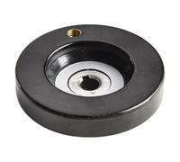 Volant pour fraiseuse, tour et meuleuse - 63 mm de diamètre x 30 mm de hauteur avec trou central de 8 mm, poignée rotative incluse, plastique-M