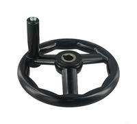 Volant pour tour de 200 mm en plastique à 3 rayons avec poignée rotative pour machine à meuler 18 x 200 mm Taille (18 x 200 mm)