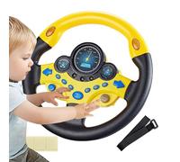 Volant pour | Volant simulé rotatif à 360 degrés | Roue motrice portable avec lumière musicale, jouet interactif avec son amusant pour , cadeaux