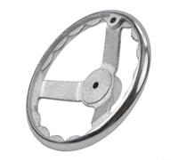 Volant rond à 3 rayons en fonte chromée pour machine-outil, tour, CNC et imprimante 3D (tailles 3-12") (20,3 cm)