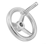 Volant rotatif en fonte chromé de 100 mm avec poignée pour fraiseuses, tours, meuleuses, molette de commande manuelle argentée pour le réglage