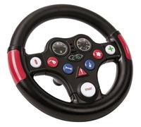 Volant sonore BIG Racing - Jeu de voiture pour enfant - Noir, rouge et bleu - Reproduit des bruits de course