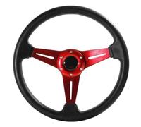 Volant Sport 350 Mm 14 Pouces Volant De Course Universel Extension palette changement vitesse(Rouge)