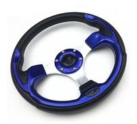 Volant Sport,Racing Volant Roue de pilotage universelle Mini Drifting 320mm (13 pouces) Voiture de course PVC Modification de l'aluminium cadre léger (Color : Blue)