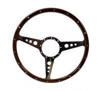 Volant SSP en bois 3 branches alu poli - 15 pouces