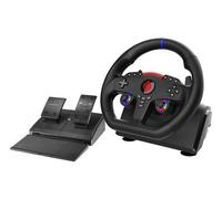 Subsonic - Volant Superdrive 270 GT-5 - Volant PS5 LED double joysticks, rotation 270°, avec pédales et palettes au volant. Compatible PS5 et PC - Noir