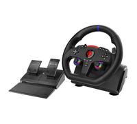 Subsonic - Volant Superdrive 270 GT-5 - Volant PS5 LED double joysticks, rotation 270°, avec pédales et palettes au volant. Compatible PS5 et PC - Noir