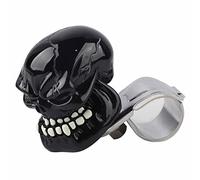 Volant Tête de Mort Bouton de Volant Spinner Suicide Power Handle for Cars Trucks Tractors Volant de Bateau Intérieur Automobile(Le Noir)