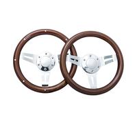 Volant universel en bois véritable, 290mm, 12 pouces, Compatible avec Mini volant de sport de course de Kart classique(Style A)