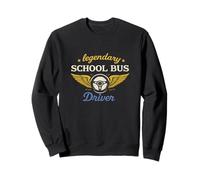 Volant Vintage Amusant et légendaire pour Chauffeur de Bus Scolaire Sweatshirt