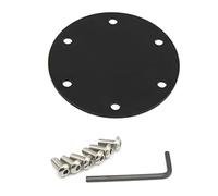 Volant voiture Bouton Klaxon Pour Volant 6 Trous Plaque Suppression Bouton Klaxon Couvercle D'accessoires Automobiles Outils(Noir)