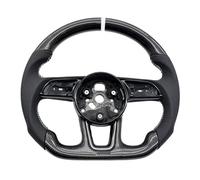 volant voiture Compatible Avec Pour A3 A4 A5 B9 Volant Perforé En Fibre De Carbone Avec Logo S/RS, Volants De Sport Pour Voiture, Pièces Automobiles