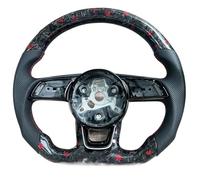 volant voiture Compatible Avec Pour A4 B9 A3 8Y RS3 RS4 S3 S4 Ensemble De Volant En Fibre De Carbone, Palettes De Changement De Vitesse, Accessoires D'intérieur De Voiture