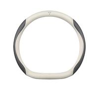 Volant Voiture pour Tesla Model Y 2020-2023 Gemini, Antidérapant Respirant Couvre Élégant Prise en Main Confortable Accessoires Auto Decoration Interieur,White-D Type