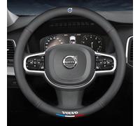 Volant Voiture pour Volvo XC90 (5 Sitze) 2015-2024, Antidérapant Respirant Couvre Élégant Prise en Main Confortable Accessoires Auto Decoration Interieur,Black